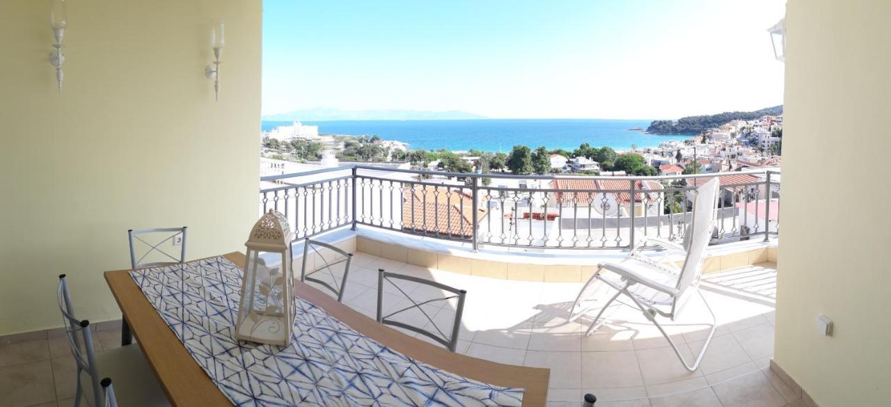 Great Sea View Apartment Kavala Bagian luar foto